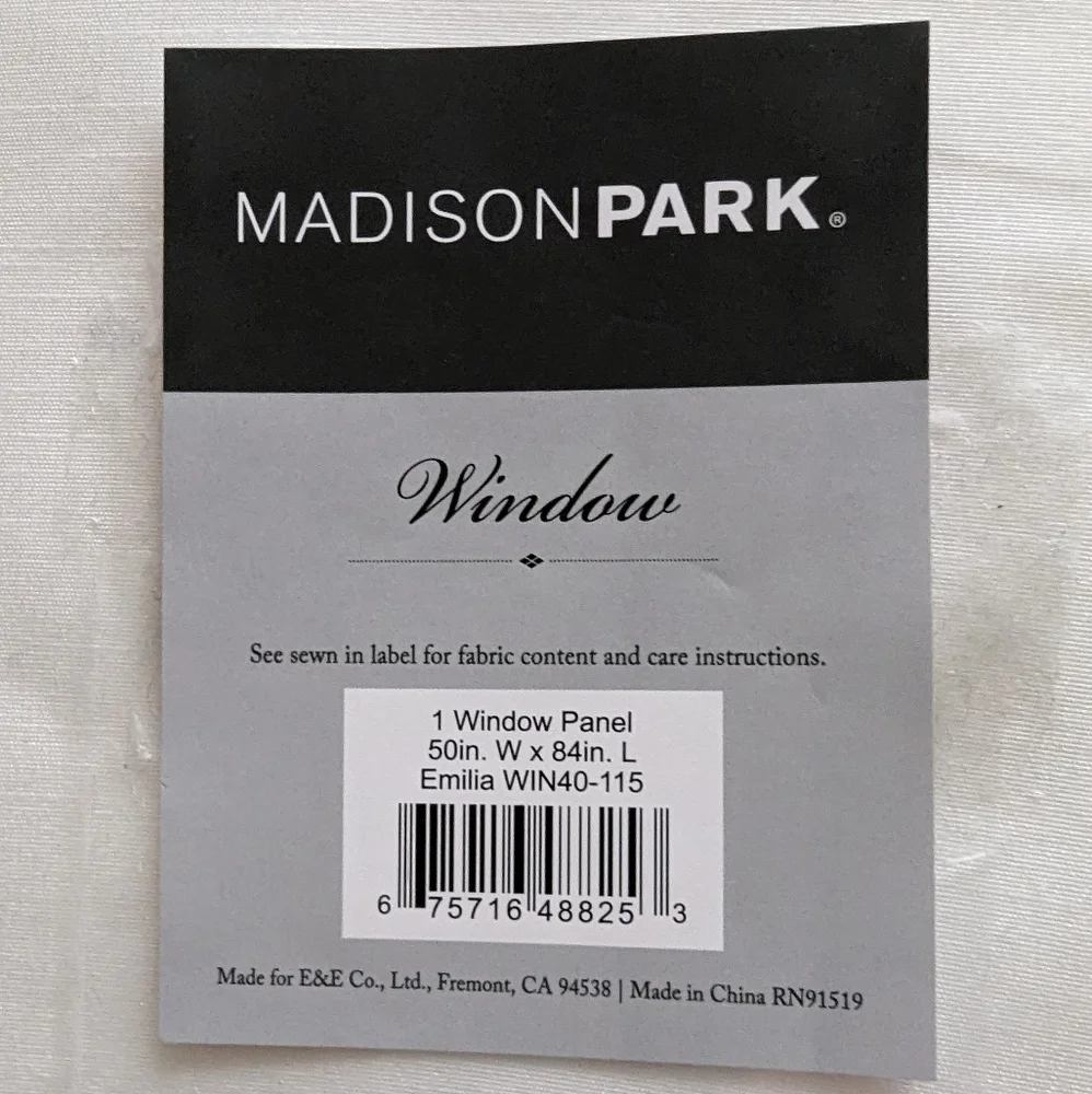 Madison Park Faux Silk Window Panel 40